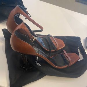 Brown YSL Opyum Heels